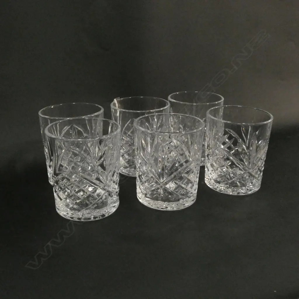SET OF 6 WHISKEY TUMBLERS   Image 1++