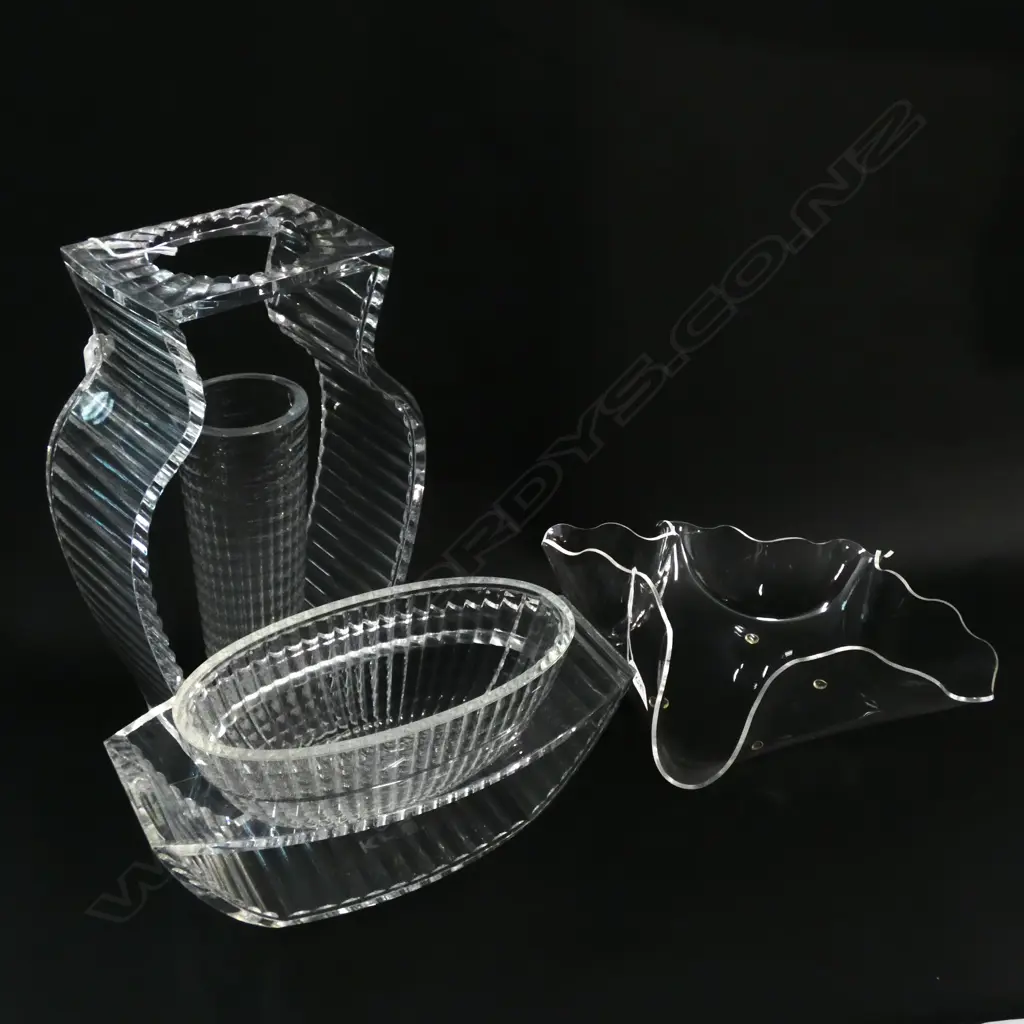 2 KARTELL DESIGNER PLASTIC VASES H. 330MM + DISH  Image 1++