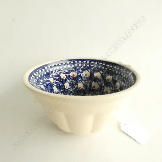 ANTIQUE BOLESLAWIEC POLISH JELLY MOLD D140mm