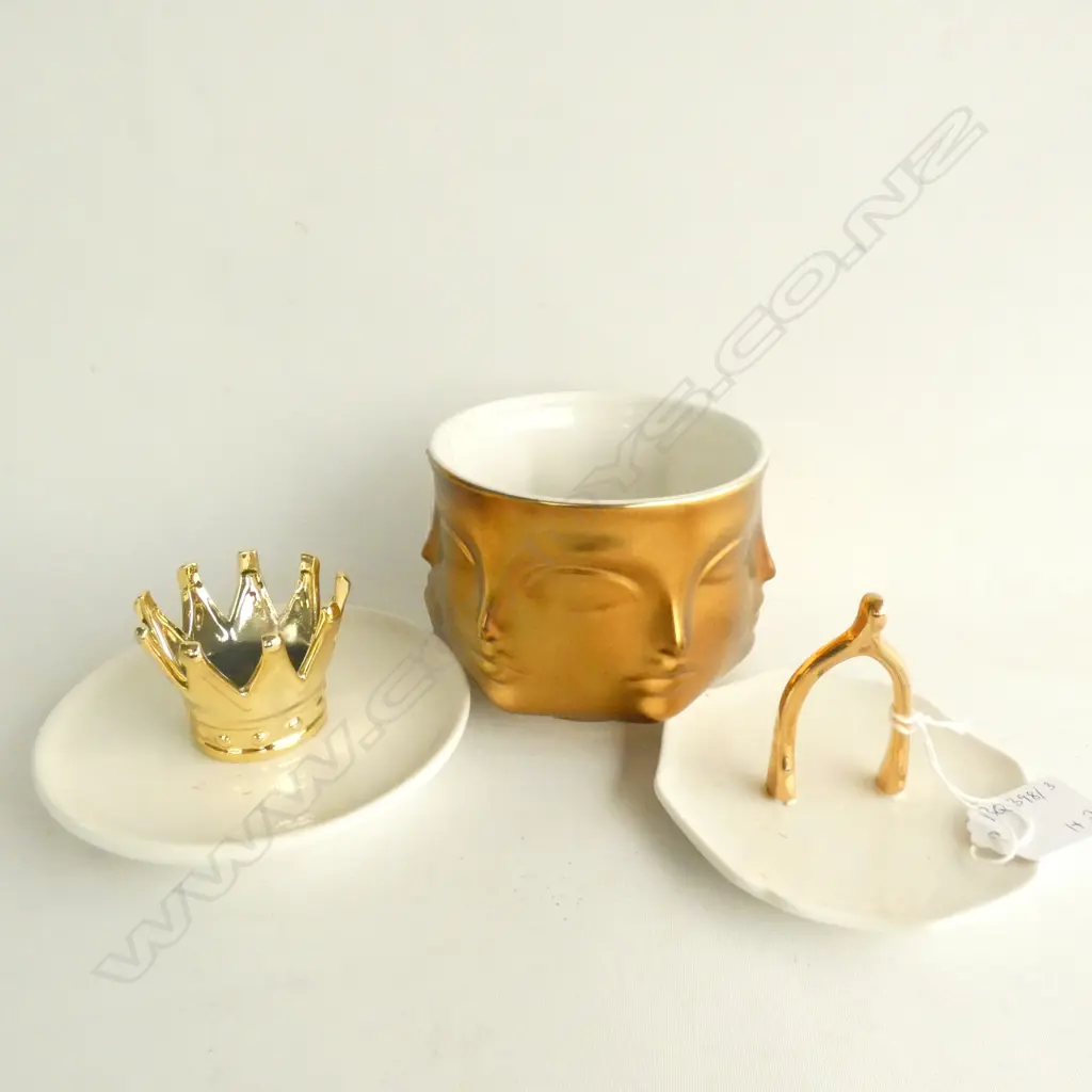 JONATHAN ADLER GOLD BOX + 2 OTHER PCES Image 1++