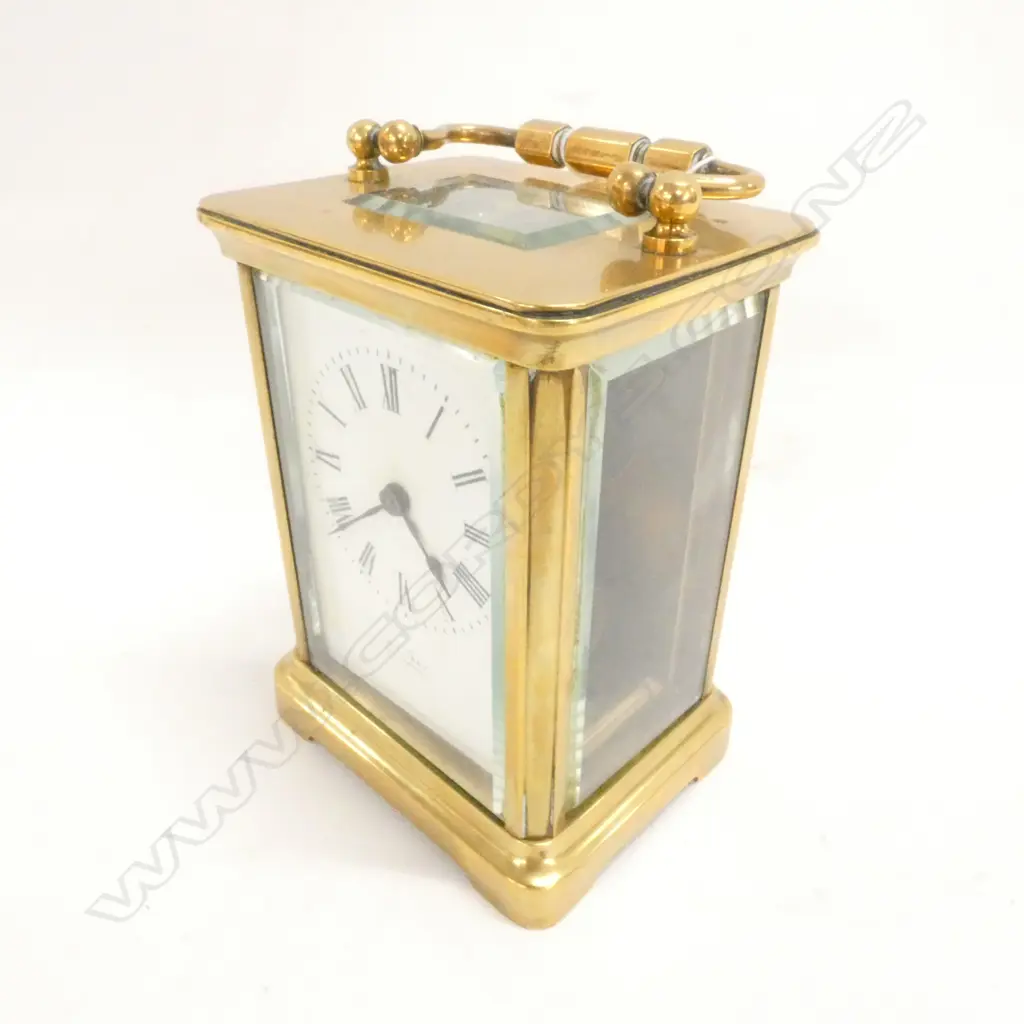 CARRIAGE CLOCK, W E GREY (WITH KEY) Image 1++