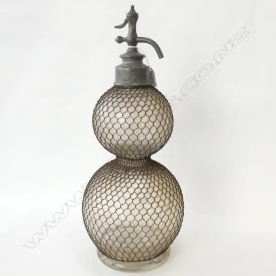 VINTAGE FRENCH SELTZER BOTTLE DOUBLE GOURD FORM H. 480MM