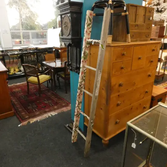 VINTAGE WOODEN LADDER H. 1775MM