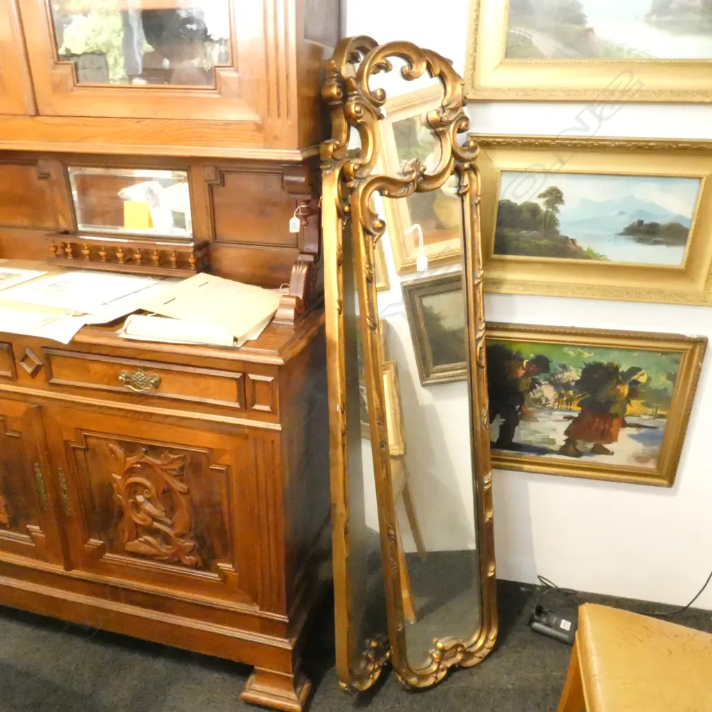 PR GILT FRAMED MIRRORS 1620 X 340MM Image 1++