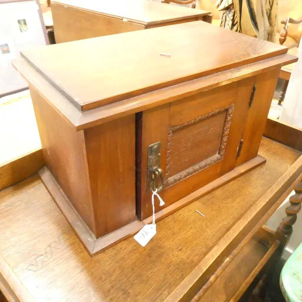 SMALL VINTAGE WOODEN CABINET H. 240MM Image 1++