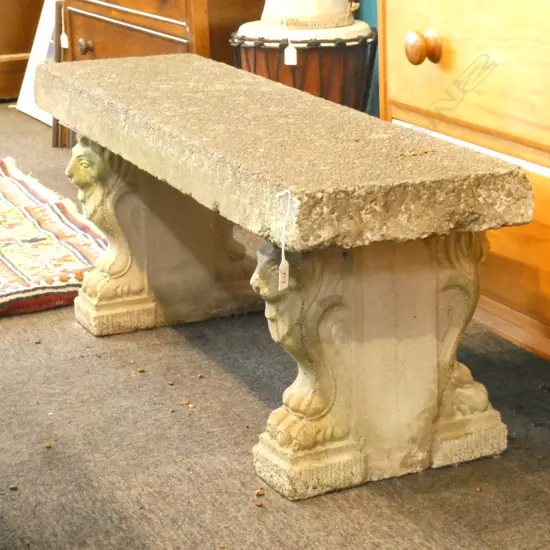 CONCRETE GARDEN BENCH L. 1200MM