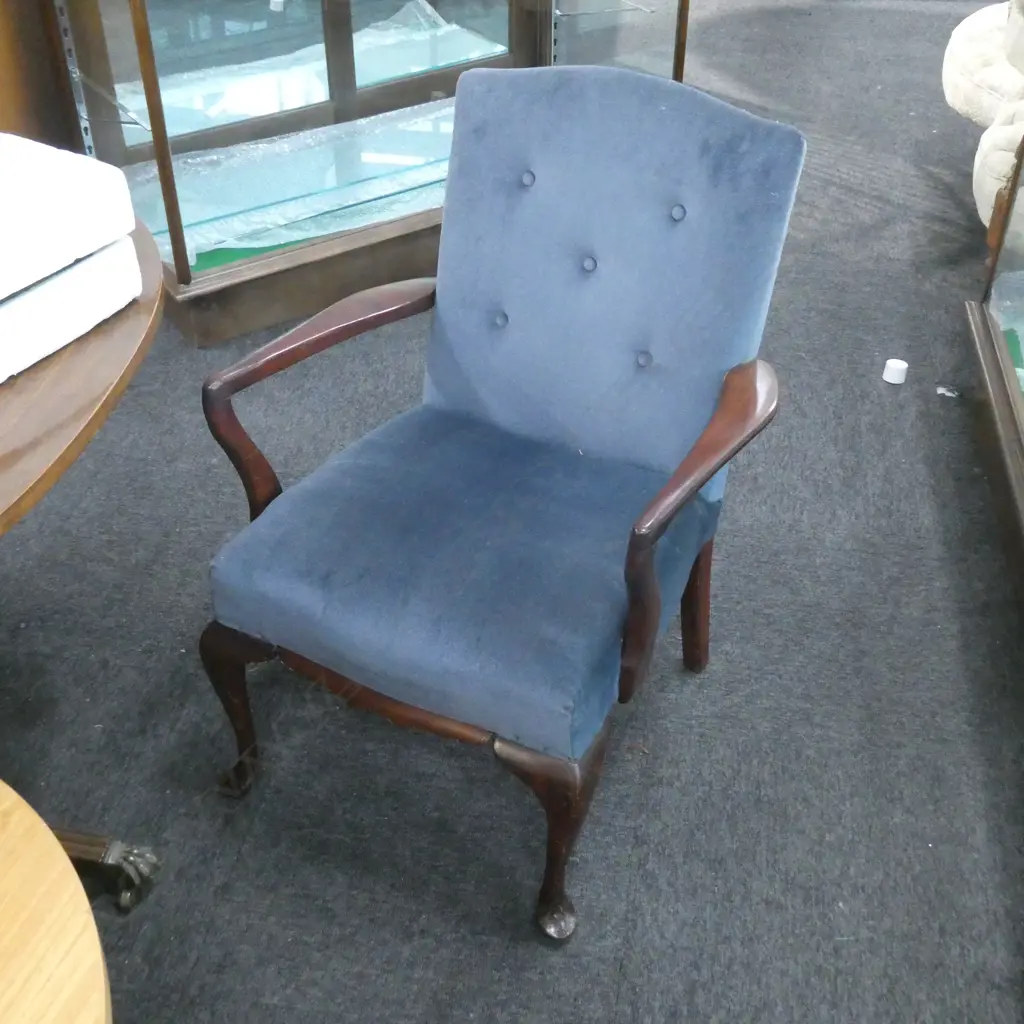 PR BLUE UPHOLSTERED CHAIRS  Image 1++