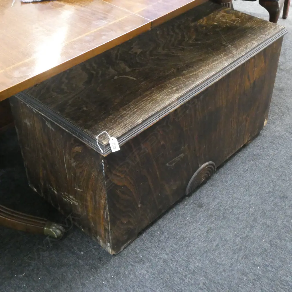OAK VANEER BLANKET BOX AF L. 900MM Image 1++