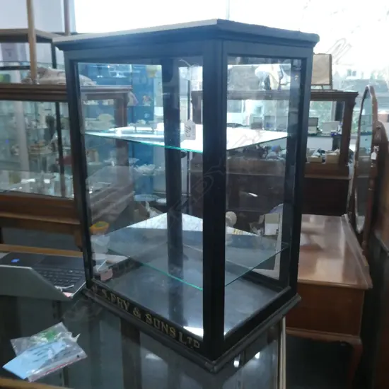 SMALL ANTIQUE FRY'S CHOCOLATE COUNTER CABINET