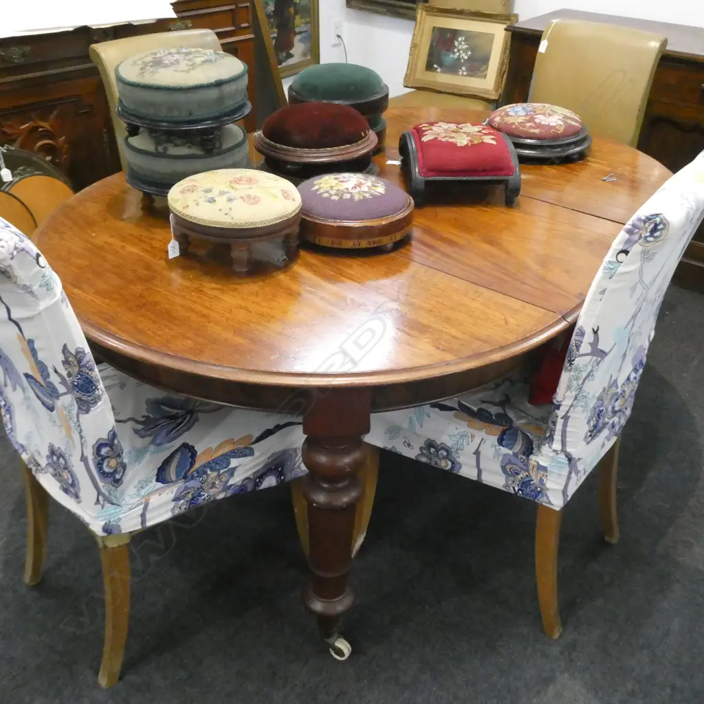 ANTIQUE CIRCULAR TABLE WITH 1 LEAF 1200MM DIA H. 750MM Image 1++