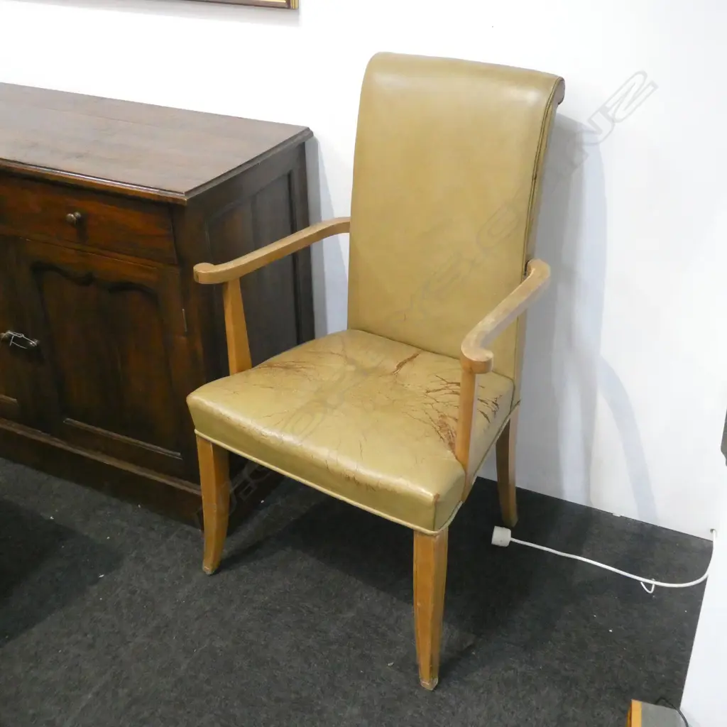 5 ART DECO STYLE DINING CHAIRS + ONE CARVER ALL DISTRESSED  Image 1++