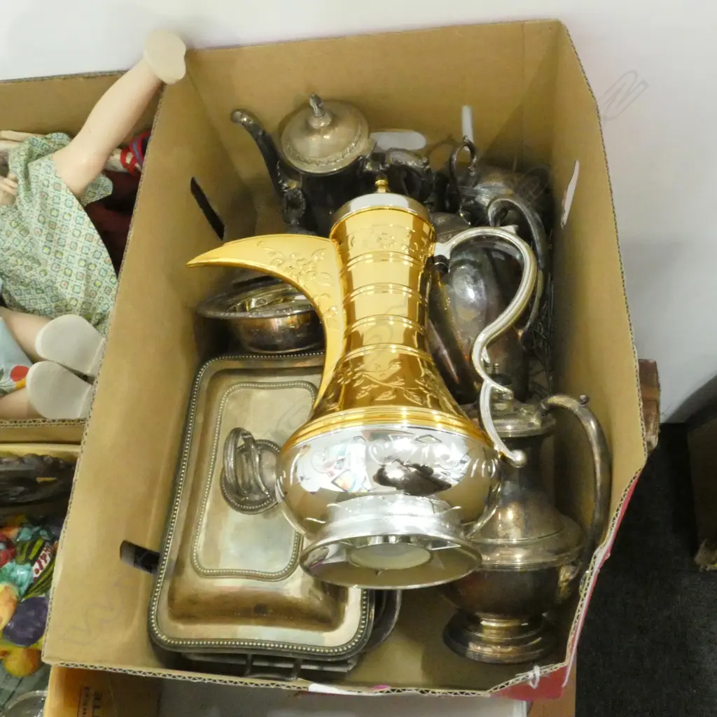 BOX LOT SILVER PLATE Image 1++