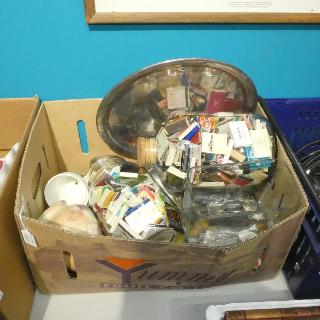 LOT ASST PLATTERS/VASES/MATCHBOXES ETC Image 1++