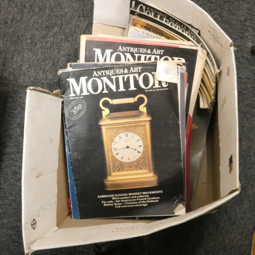 BOX LOT ANTIQUES MAGAZINES  Image 1++