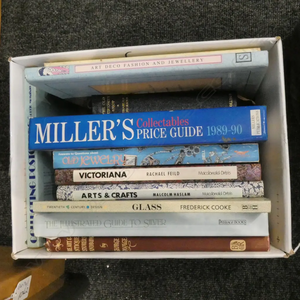 BOX LOT BOOKS ANTIQUES INTEREST  Image 1++
