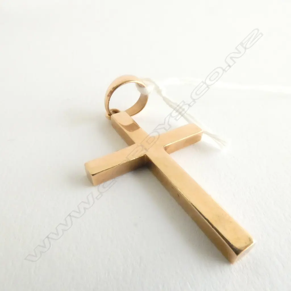 CROSS, 9ct GOLD, 10.4gm, 500mm HIGH Image 1++