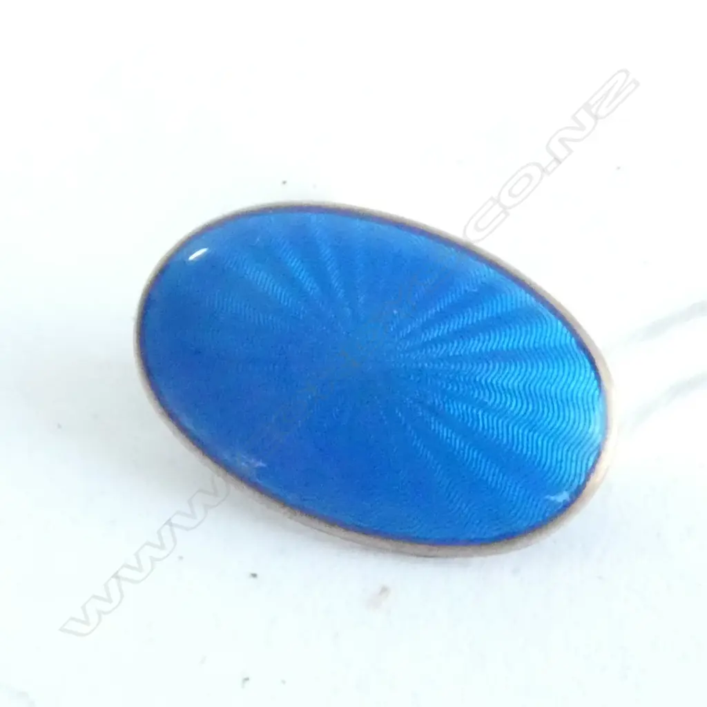 BROOCH, ENAMELLED, SET IN STERLING SILVER, 23mm ACROSS, EDWARDIAN Image 1++