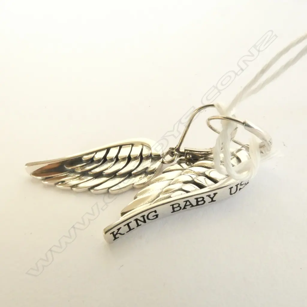 SILVER WING EARRINGS 12gms Image 1++