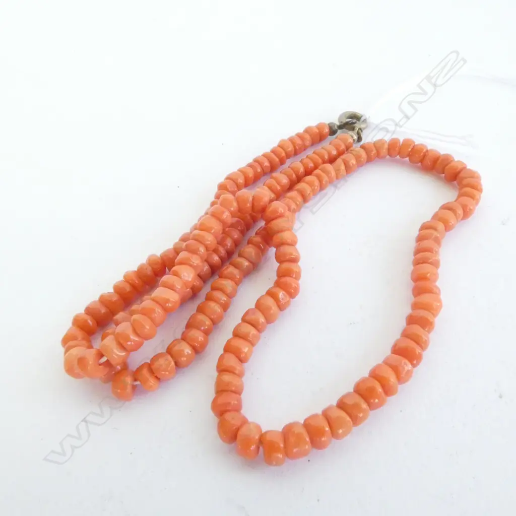 ANTIQUE CORAL NECKLACE, L 400MM Image 1++