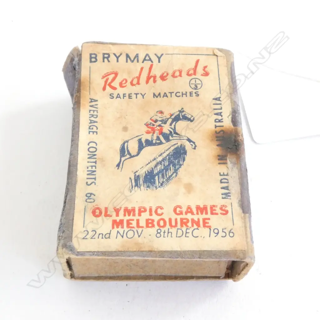 BRYMAY, BOX OF MATCHES, OLYMPIC GAMES MELBOURNE, 1956 Image 1++