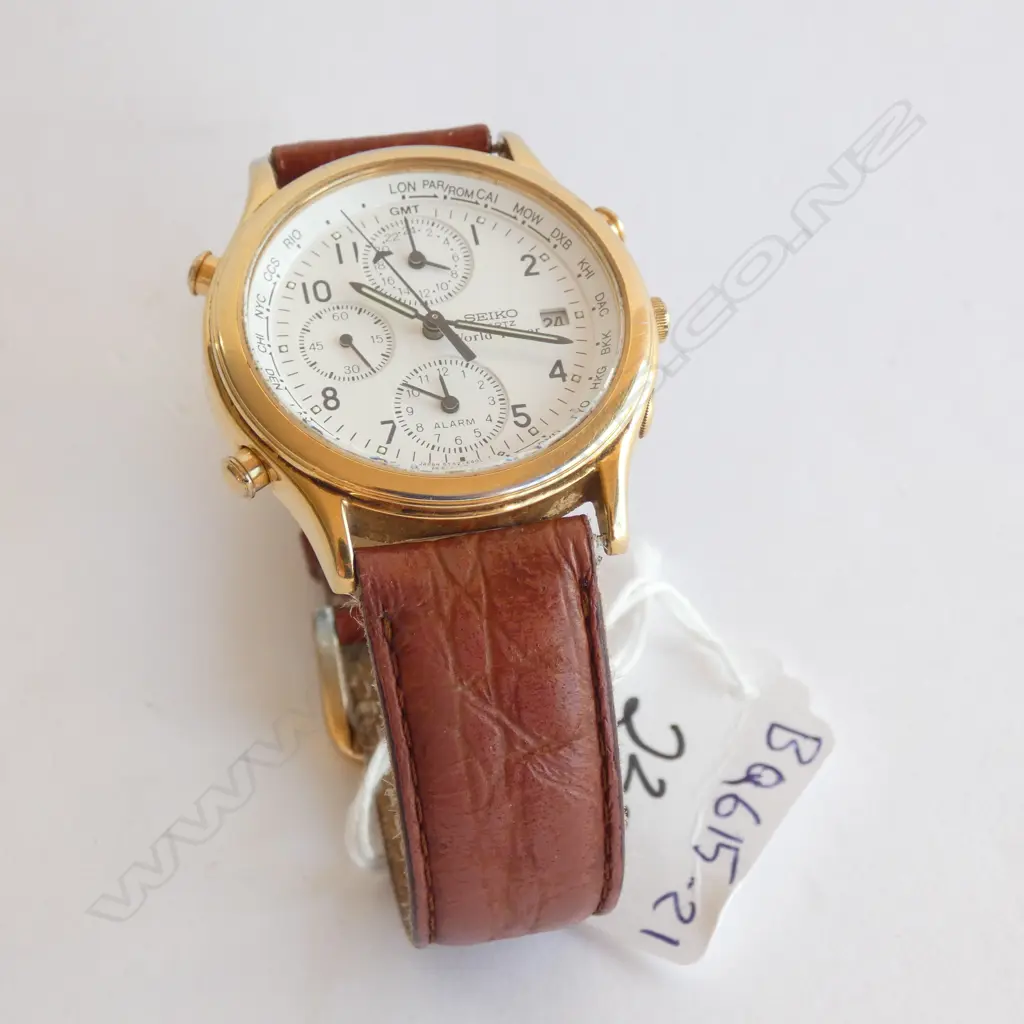 SEIKO MEN'S WORLD TIMER WATCH Image 1++