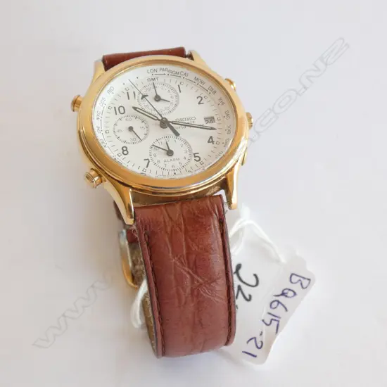 SEIKO MEN'S WORLD TIMER WATCH