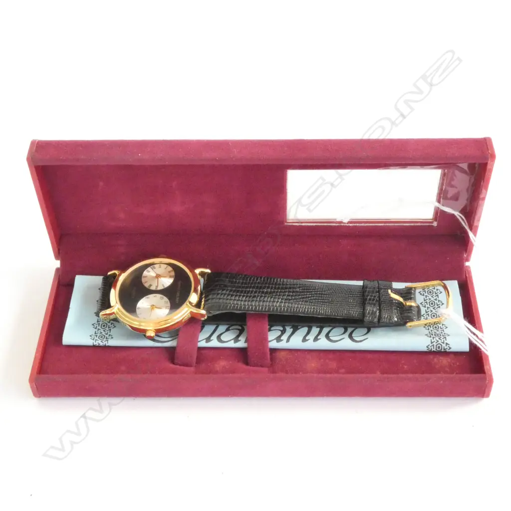ROYAL BRUNEI QUARTZ WATCH CHRONO, ORIGINAL BOX ETC. Image 1++