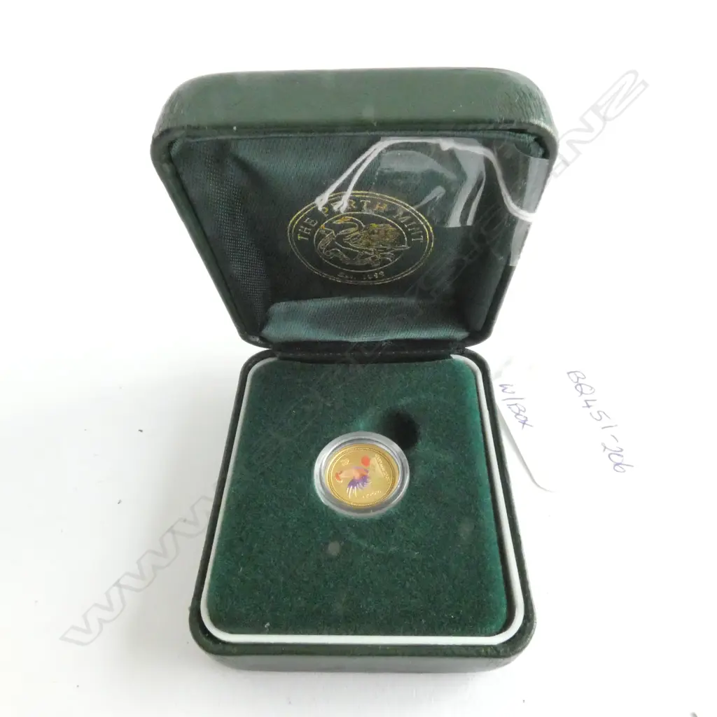 AUSTRALIA, 2005 $5 GOLD ROOSTER, .9999 GOLD PROOF, 1/20TH OZ RARE Image 1++