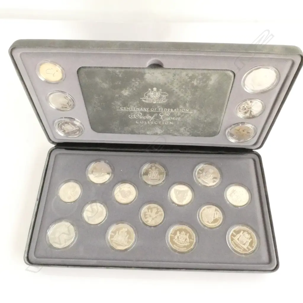 AUSTRALIA, 1901-2001, CENTENARY OF FEDERATION, PROOF, 20 COIN COLLECTION, CASE OF ISSUE, SELL ON EBAY AUST FOR AUD $380- Image 1++