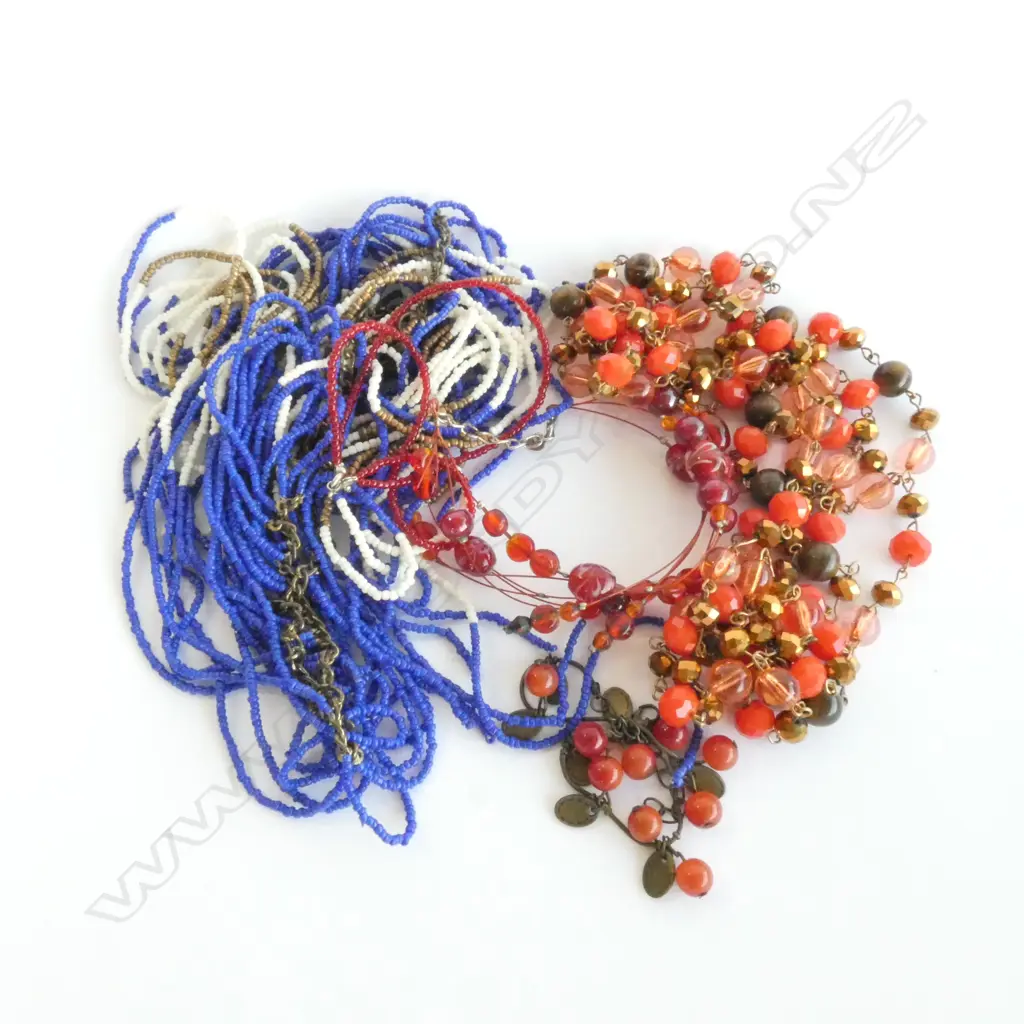ASST. COSTUME BEADED NECKLACES ETC Image 1++