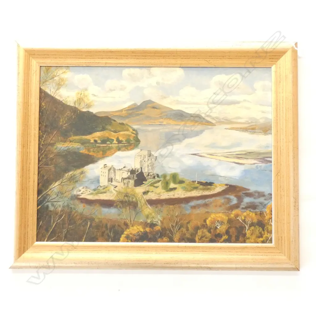 L.H. WHITE OIL ON BOARD LANDSCAPE D. 470MM Image 1++