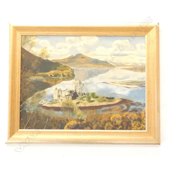 L.H. WHITE OIL ON BOARD LANDSCAPE D. 470MM