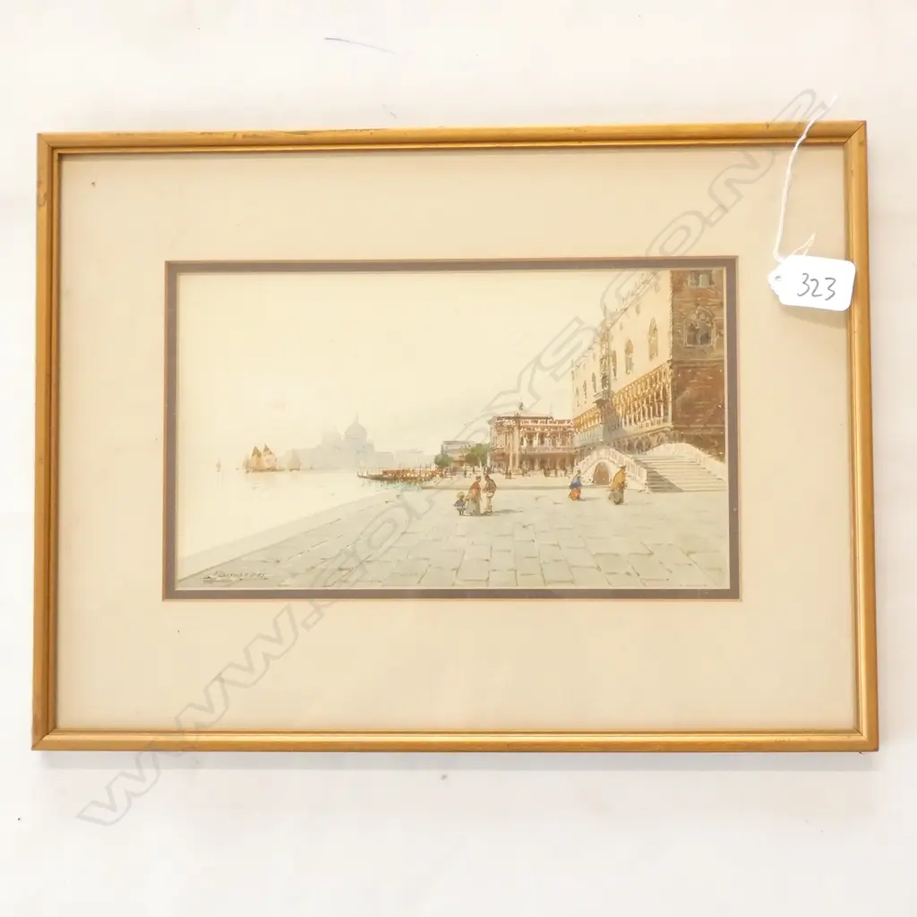 C H BIONDETTI Watercolour  VENICE SIGNED, 145 x 245mm Image 1++