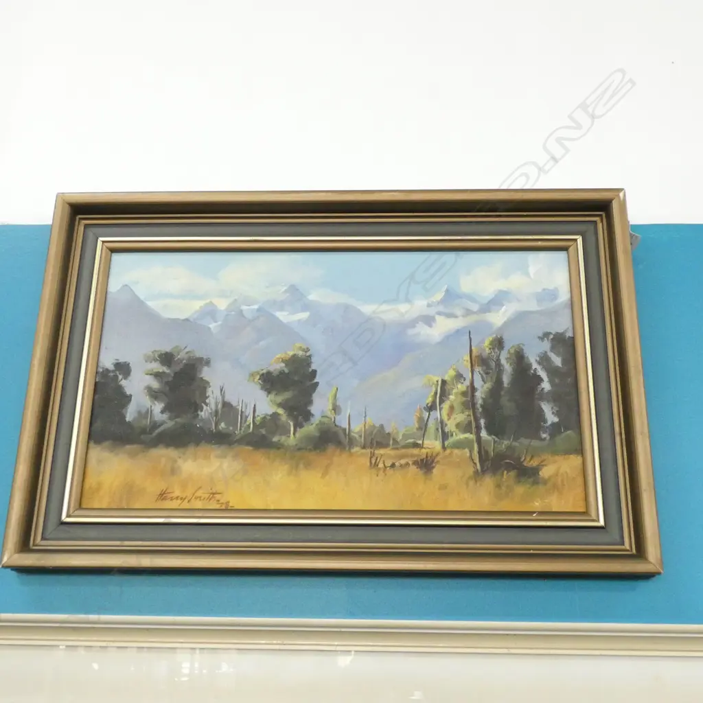 HENRY SMITH 'MT COOK & MT TASMAN' OIL '78 290 X 520MM Image 1++