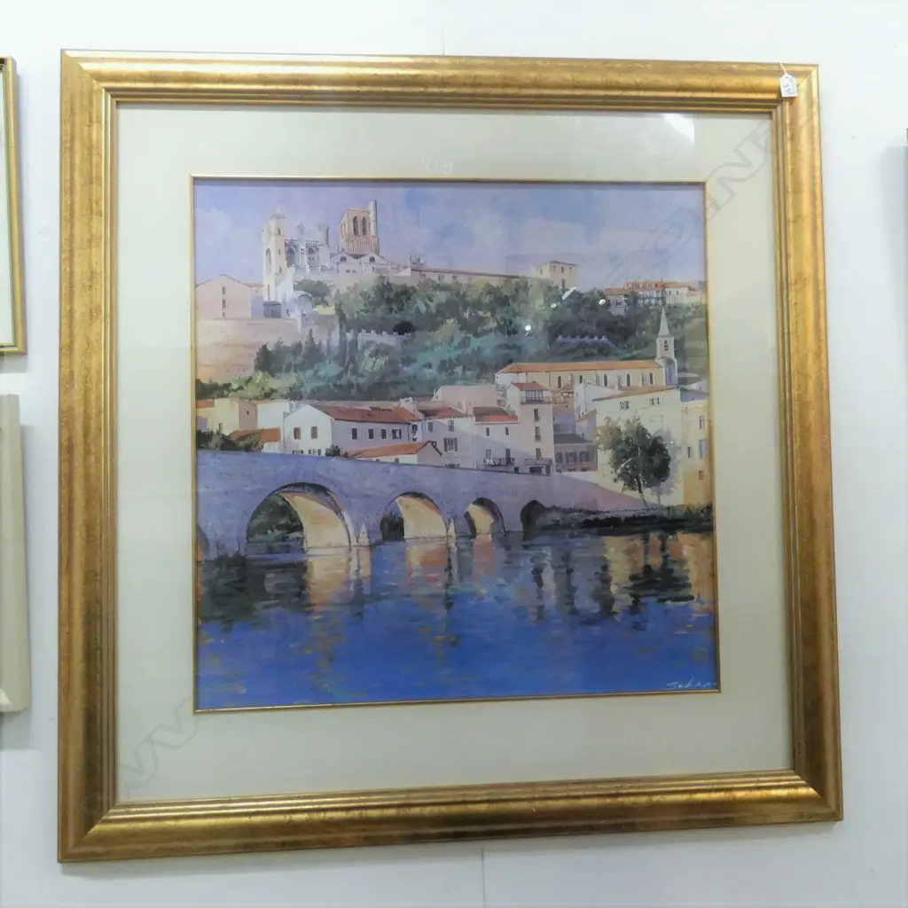 FRENCH PRINT GILT FRAME 750MM SQ Image 1++