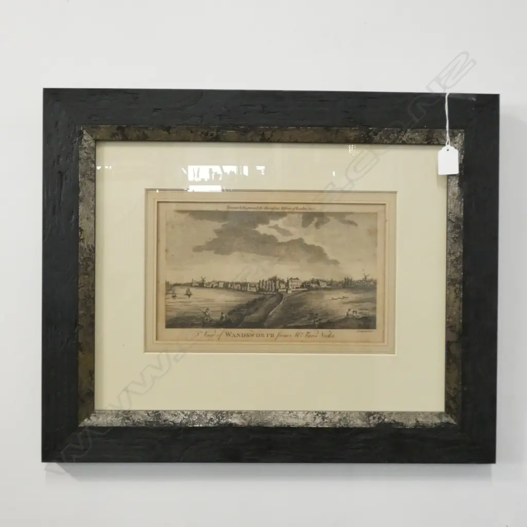 ETCHING 'VIEW OF WANDSWORTH C1820 Image 1++