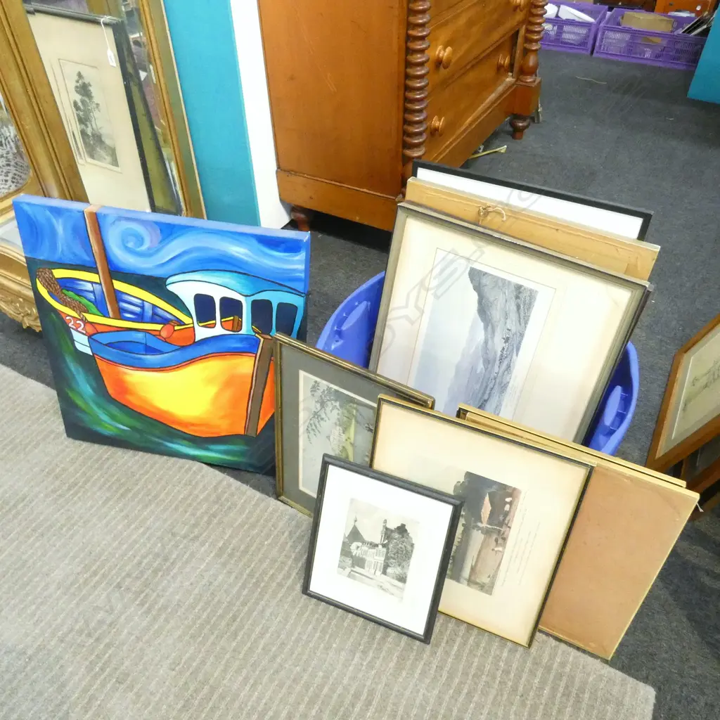 BOX LOT ASST. COLONIAL PRINTS ETC Image 1++