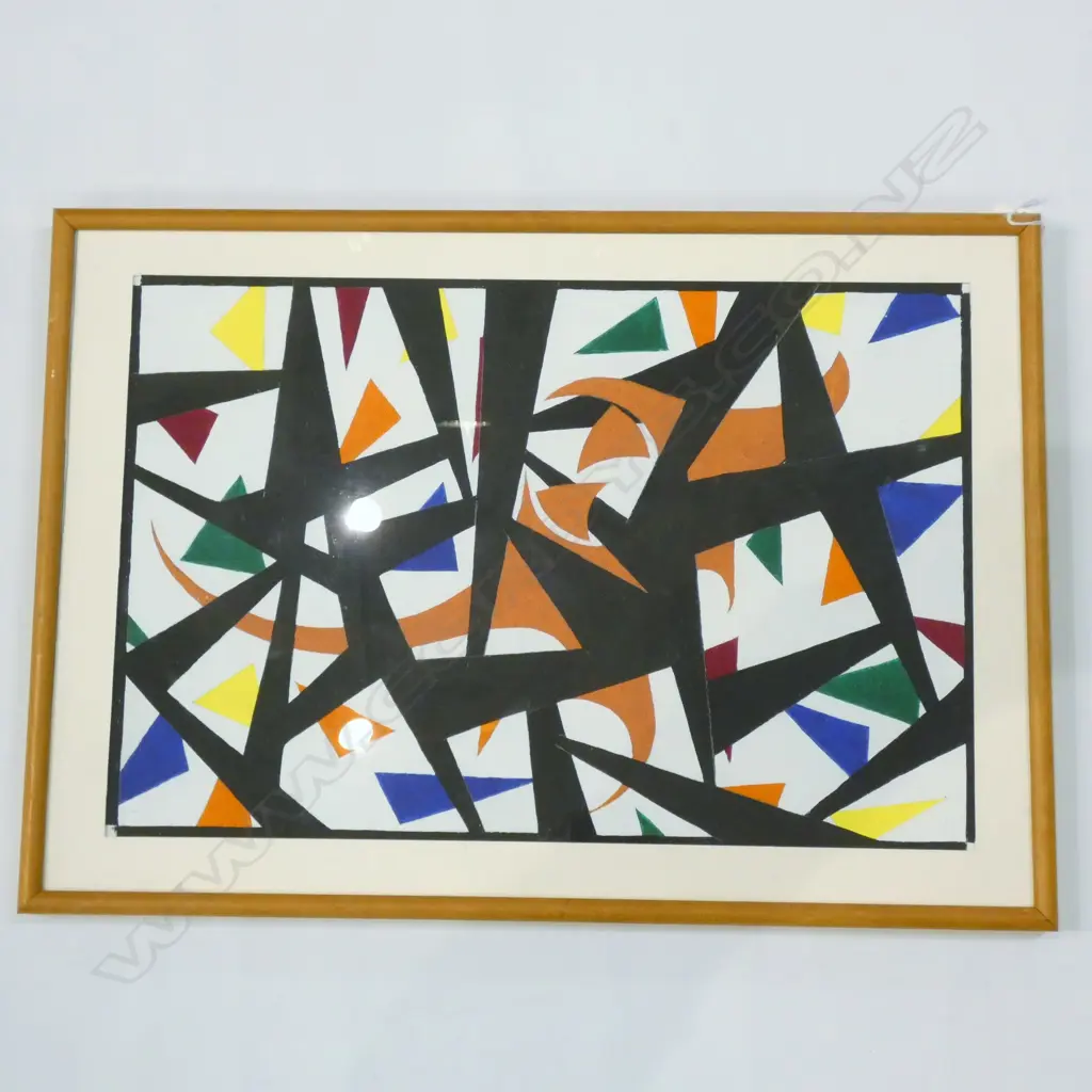 LLYOD HILLYER ABSTRACT OIL 375 X 570MM Image 1++