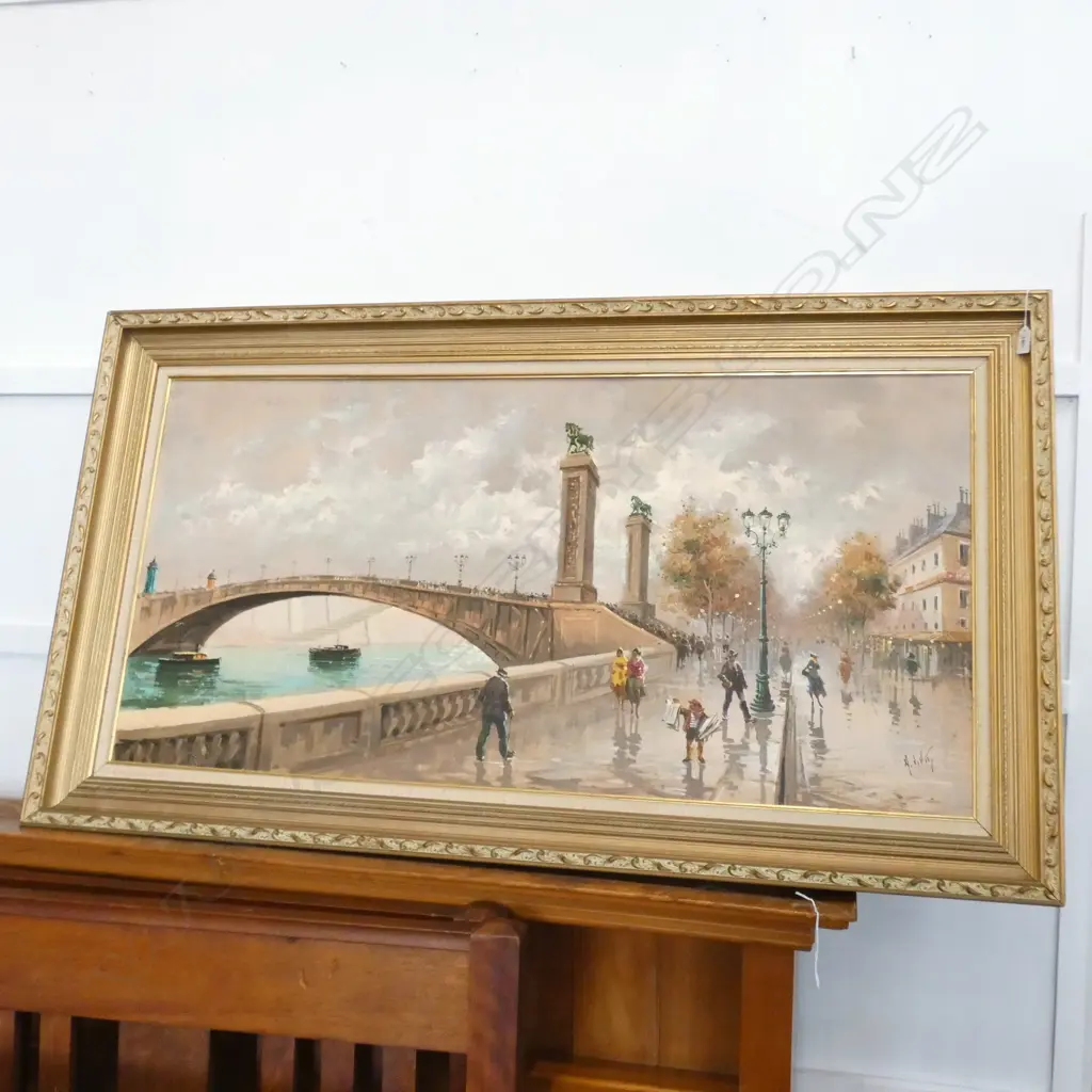 SIGNED OIL OF VENICE 1250 X 595MM Image 1++