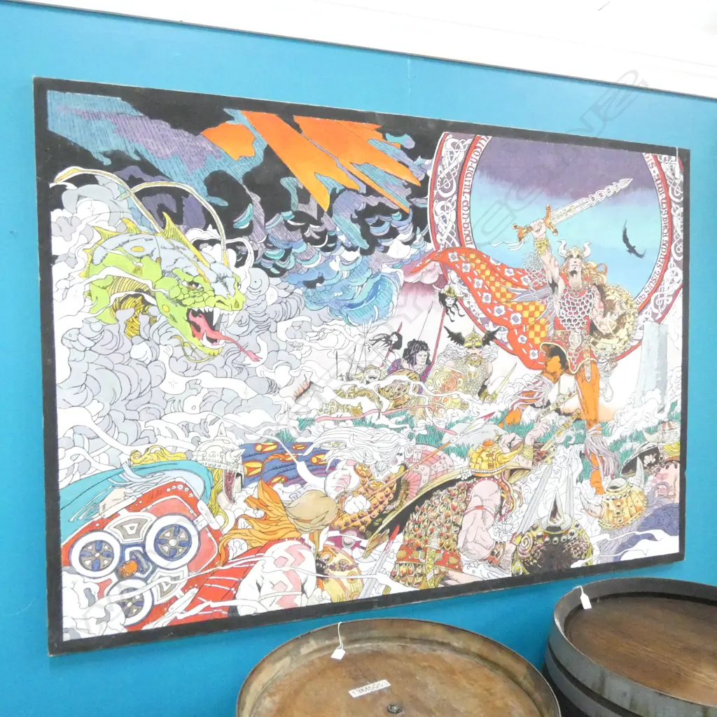 LGE CANVAS CARTOON ARTWORK 1715 X 1215MM Image 1++