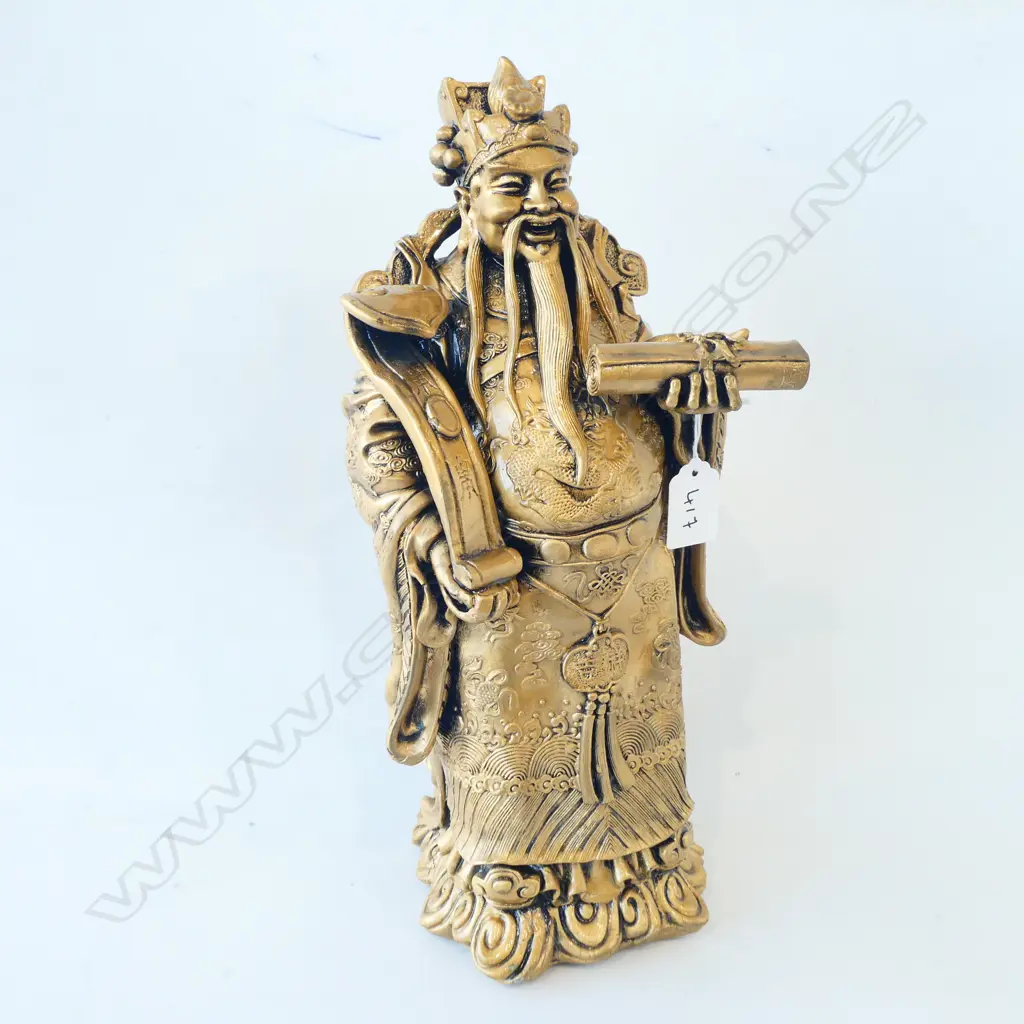 GOLD RESIN CHINESE FIGURE H. 360MM Image 1++