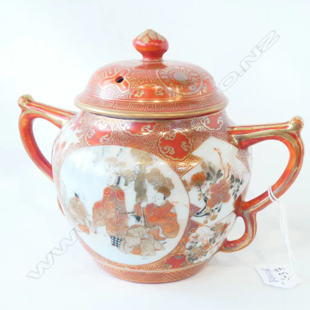 JAPANESE KUTANI LIDDED POT H 150 MM Image 1++