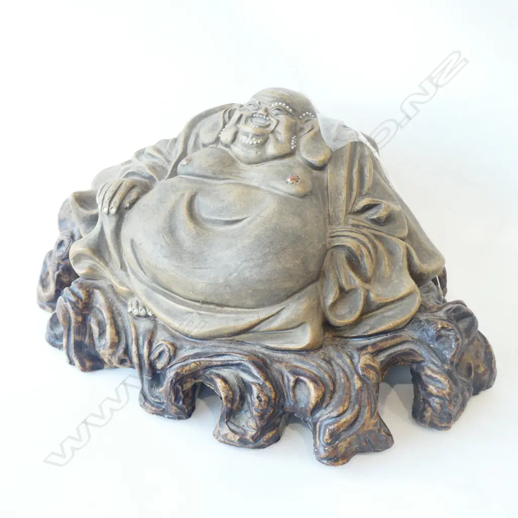 CHINESE POTTERY BUDDHA FIGURE L 240 MM Image 1++