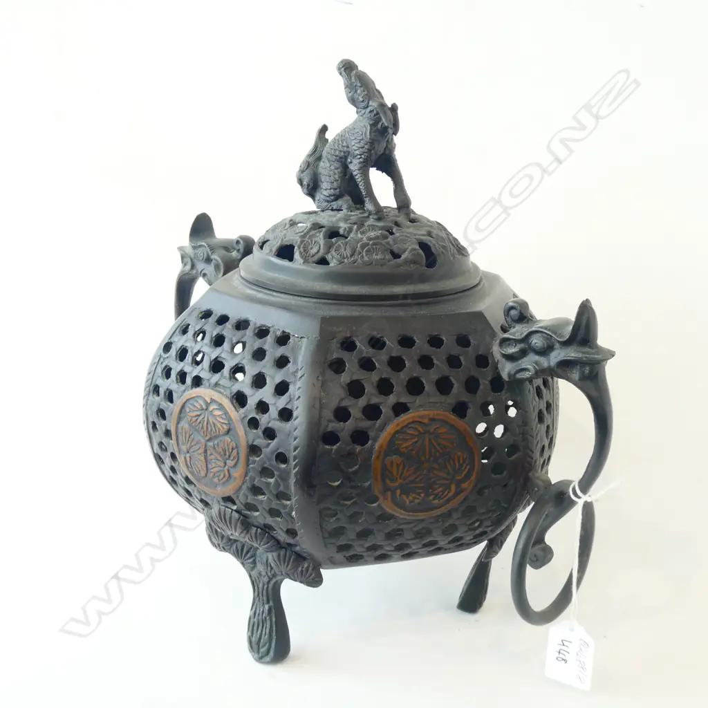 JAPANESE BRONZE INCENSE BURNER H. 310MM Image 1++