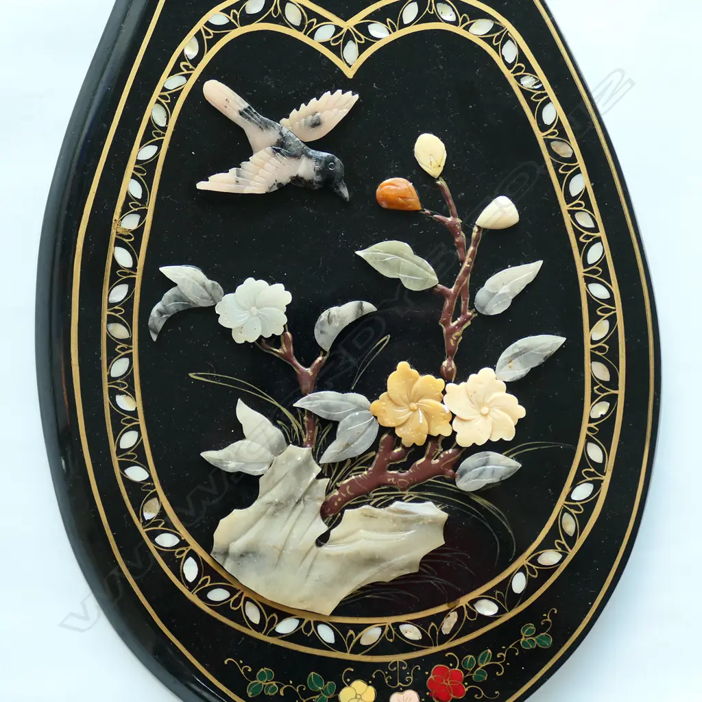 PR CHINESE WOODEN PANELS IN THE SHAPE OF PIPA, H. 785MM Image 1++
