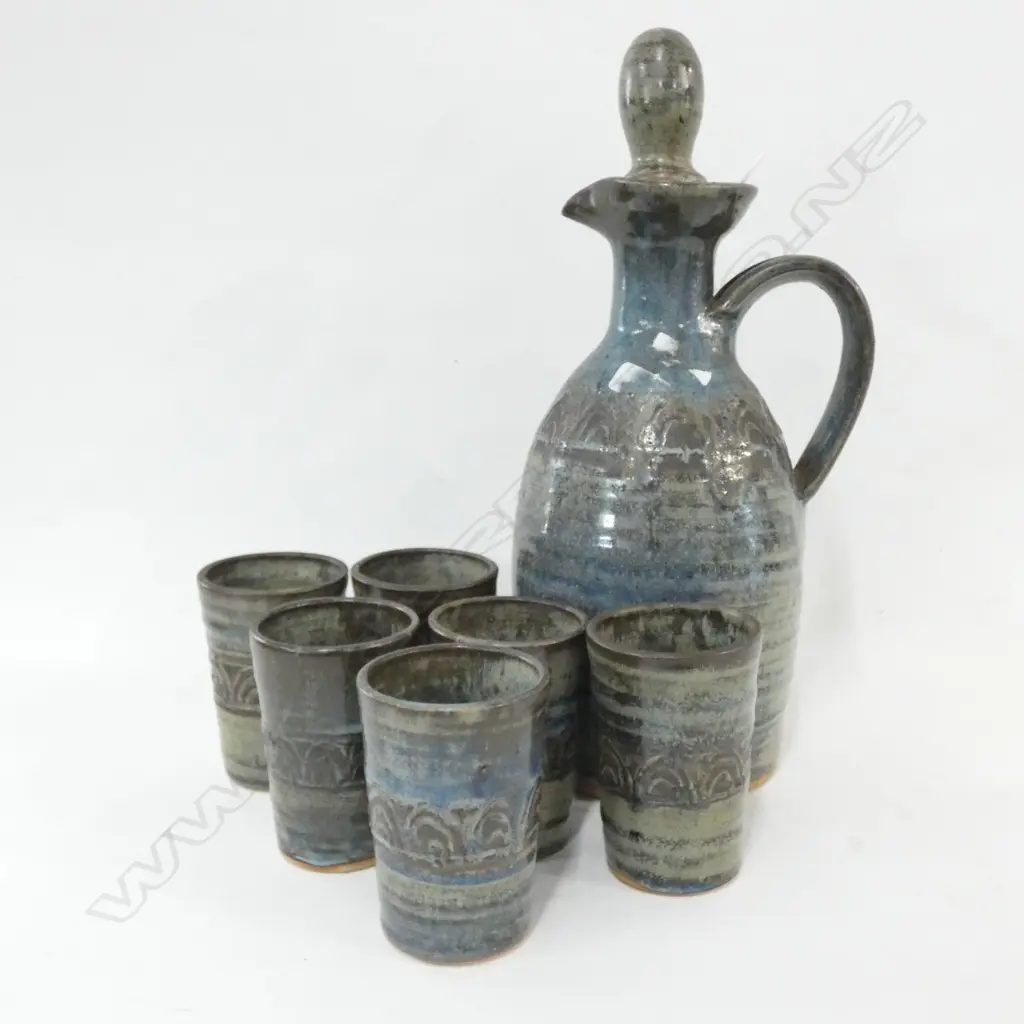 POTTERY CARAFE AND CUPS  Image 1++