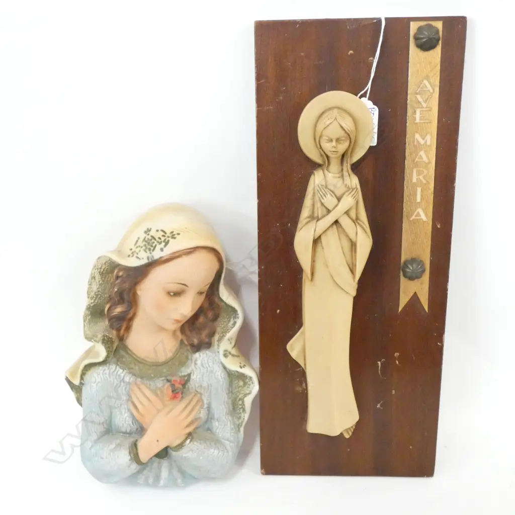 2 VIRGIN MARY PLAQUES H. 400MM Image 1++