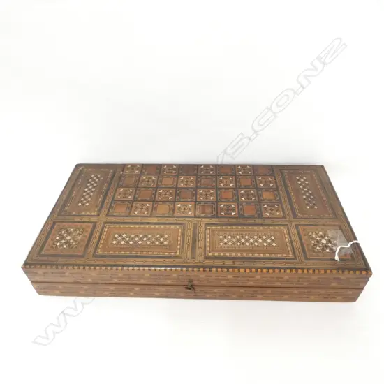 SYRIAN INLAID BACKGAMMON CASE WITH FRAME L 490 MM