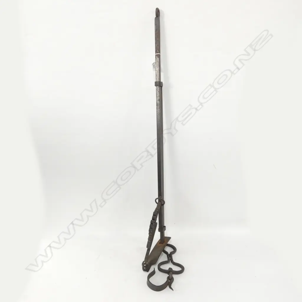 OLD IRON JAPANESE JIZAI KAGI FIRE PLACE SUSPENSION HOOK Image 1++