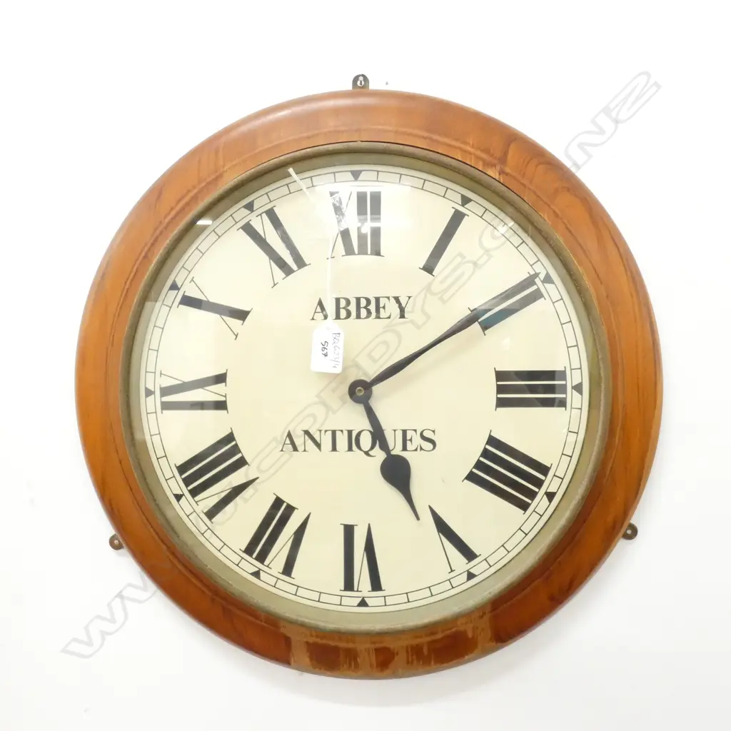 ABBEY ANTIQUES WALL CLOCK 445MM DIA Image 1++